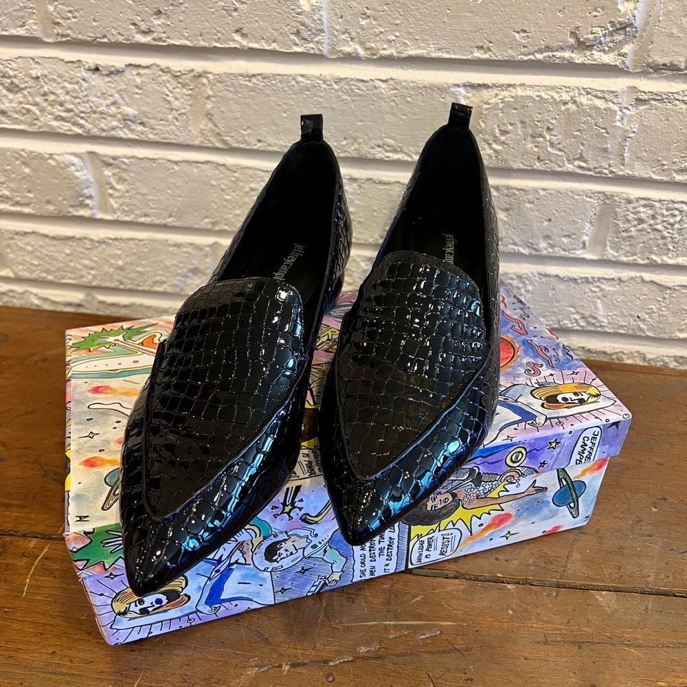 Jeffrey Campbell Vinny Black Patent Croco